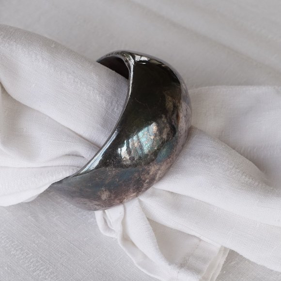 David Varsano 79g Chunky Sterling Electroform Bracelet 60s Mod - Picture 5 of 15